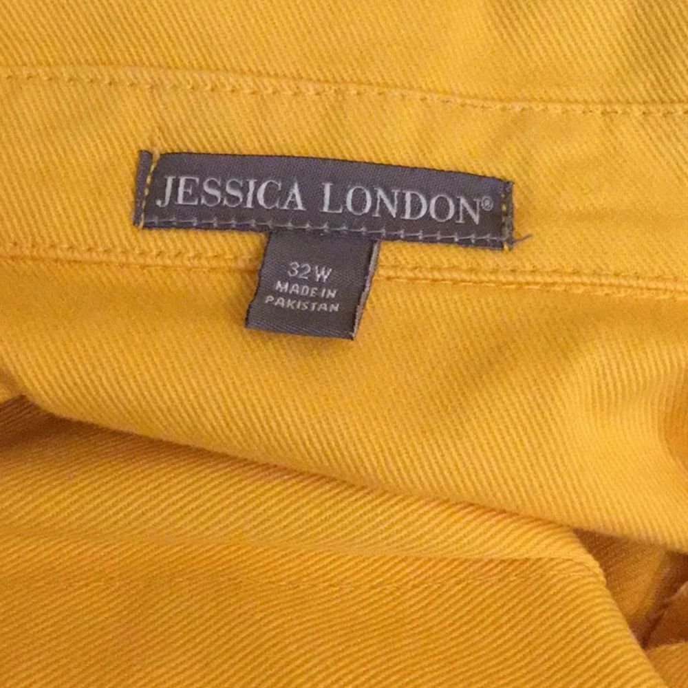 100% cotton utility jacket in brilliant yellow in size 32 w by JESSICA LONDON - Picture 10 of 12